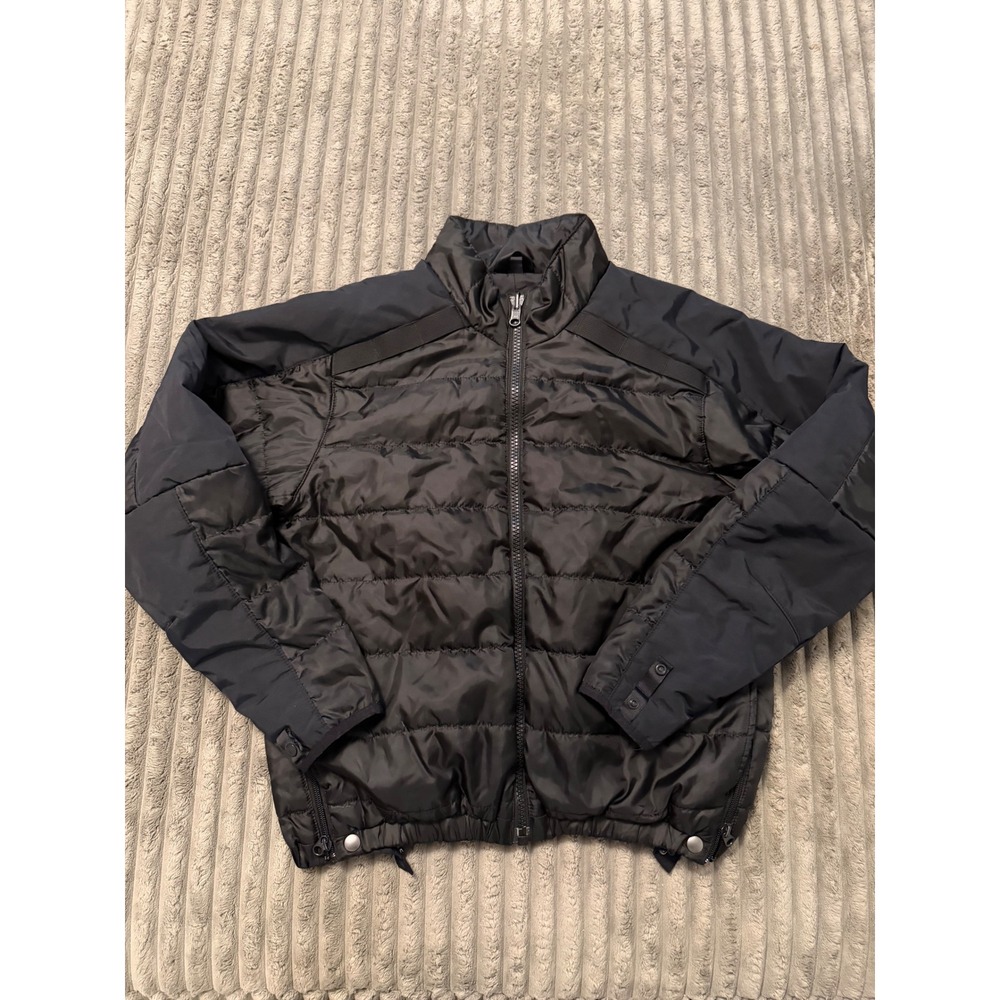 Horace Small Mens Black Quilted Puffer Jacket Full Zip Tactical Uniform Small
